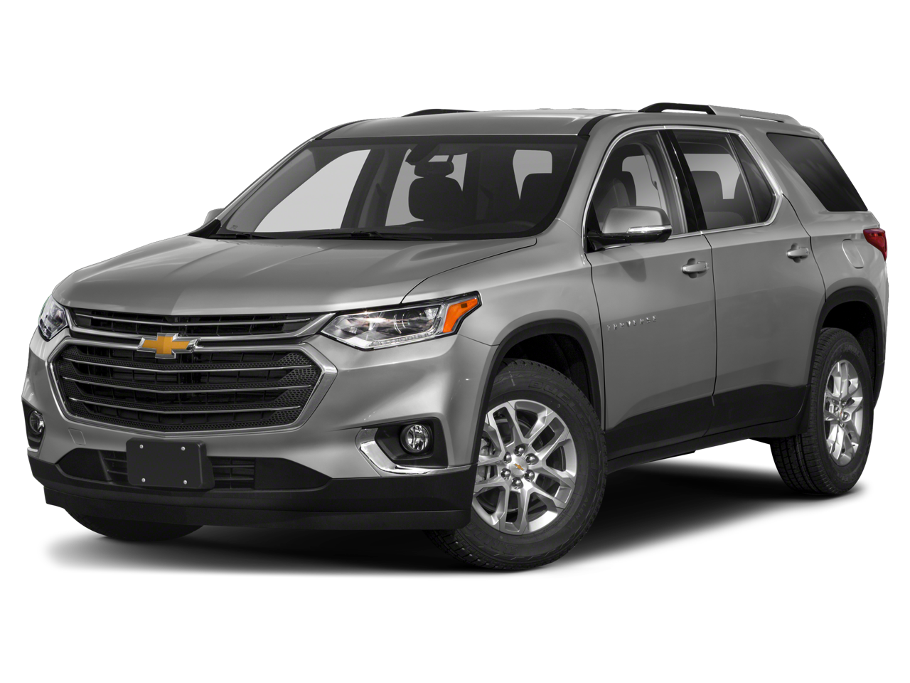 2020 Chevrolet Traverse LT Leather in Satin Steel Metallic — front three-quarter view