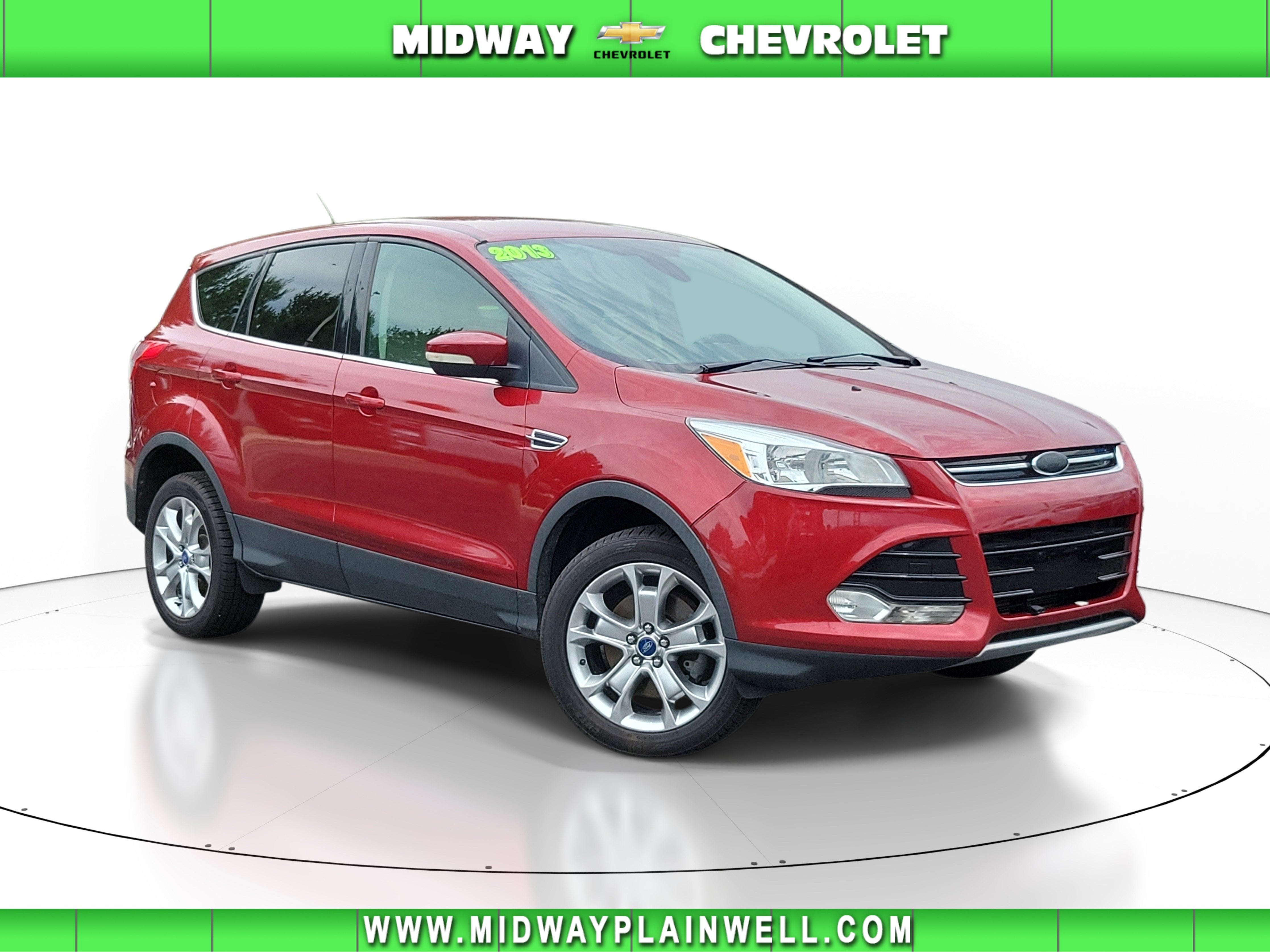 2013 Ford Escape SEL in Red — front three-quarter view