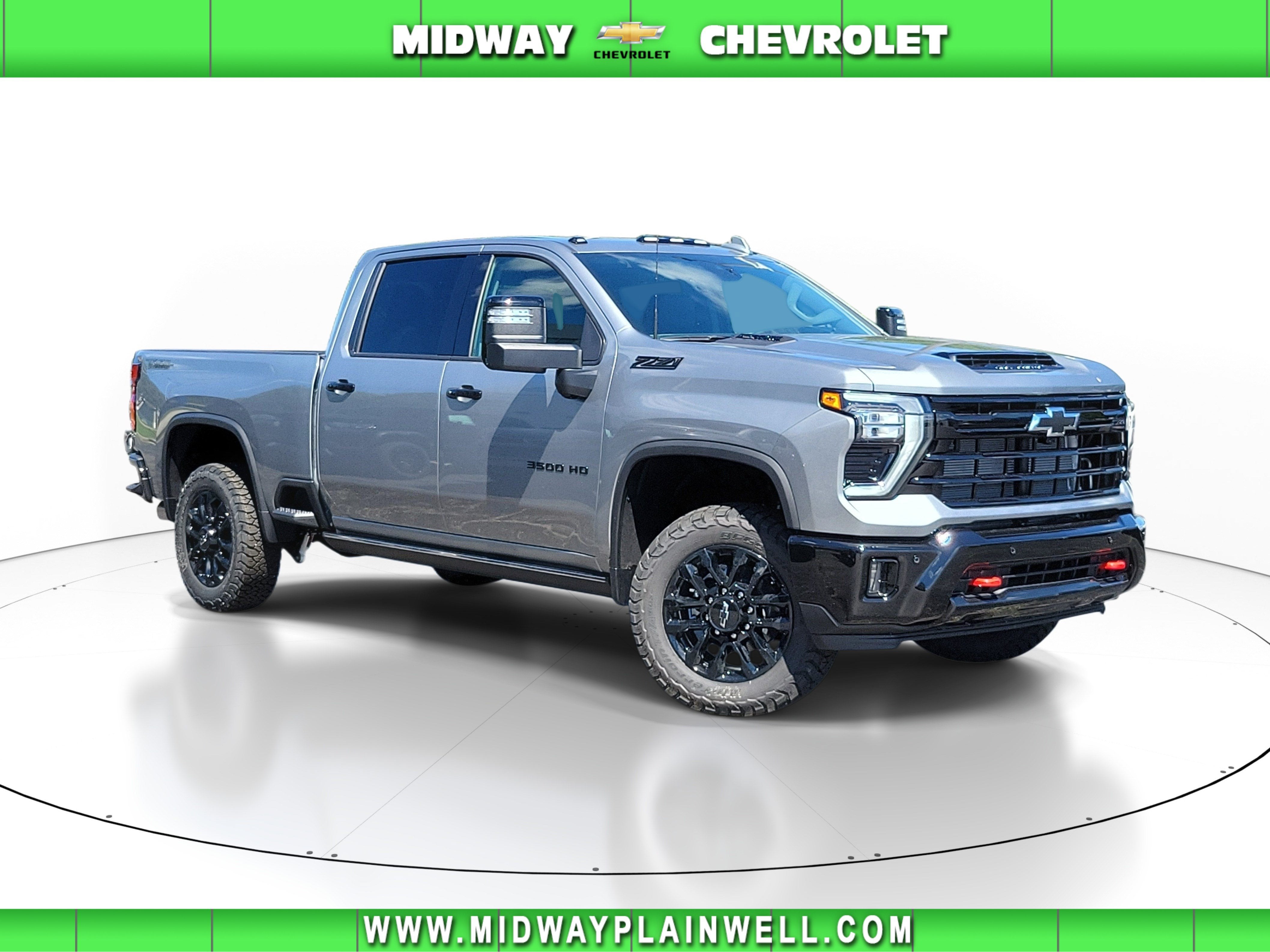 2026 Chevrolet Silverado 3500 HD LTZ in Sterling Gray Metallic — front three-quarter view