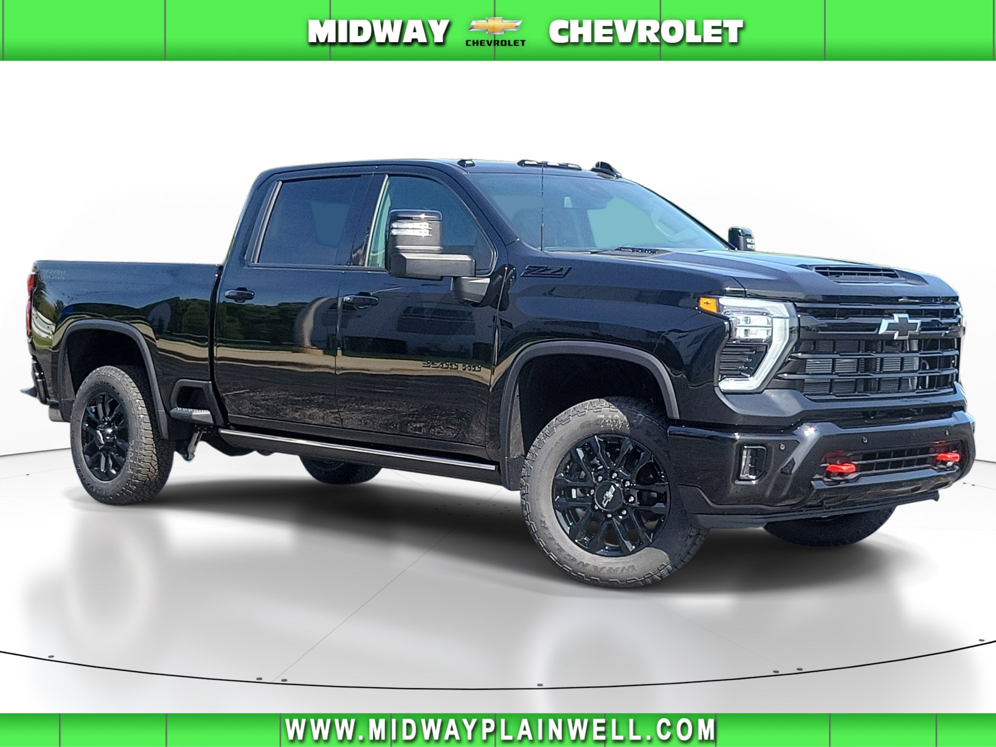 2026 Chevrolet Silverado 3500 HD LTZ in Black — front three-quarter view