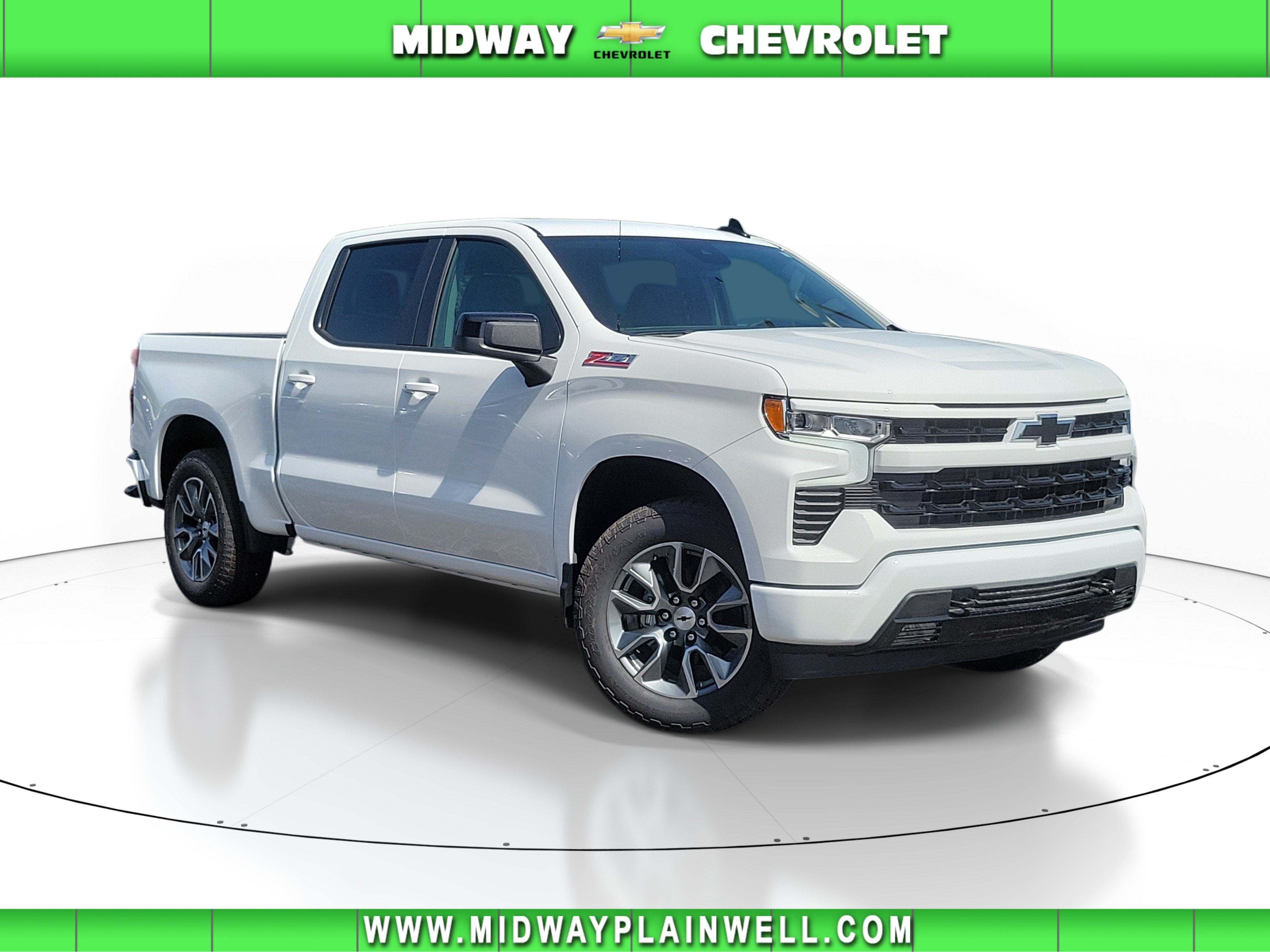 2026 Chevrolet Silverado 1500 RST in Summit White — front three-quarter view
