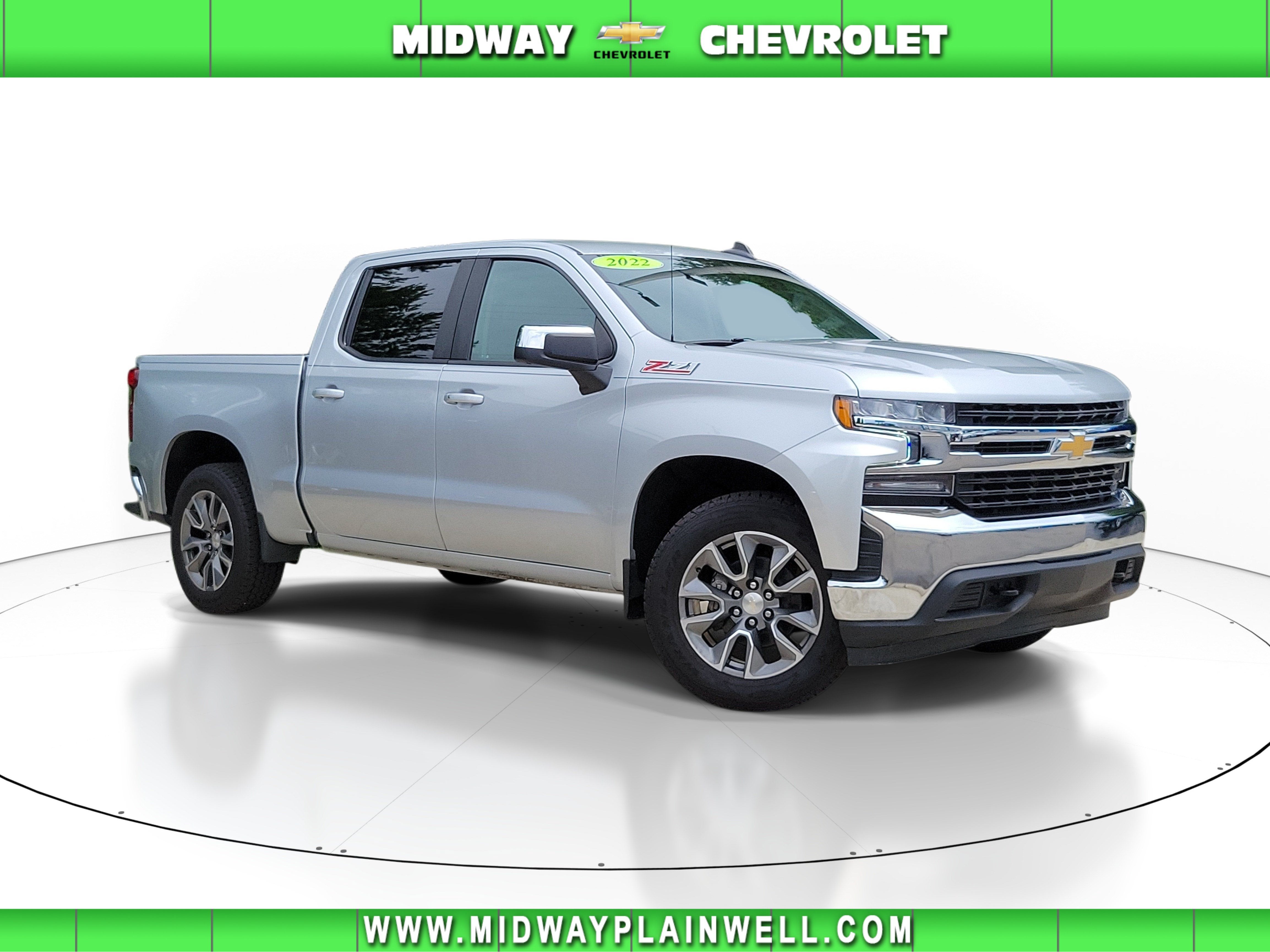 2022 Chevrolet Silverado 1500 LTD LT in Silver Ice Metallic — front three-quarter view