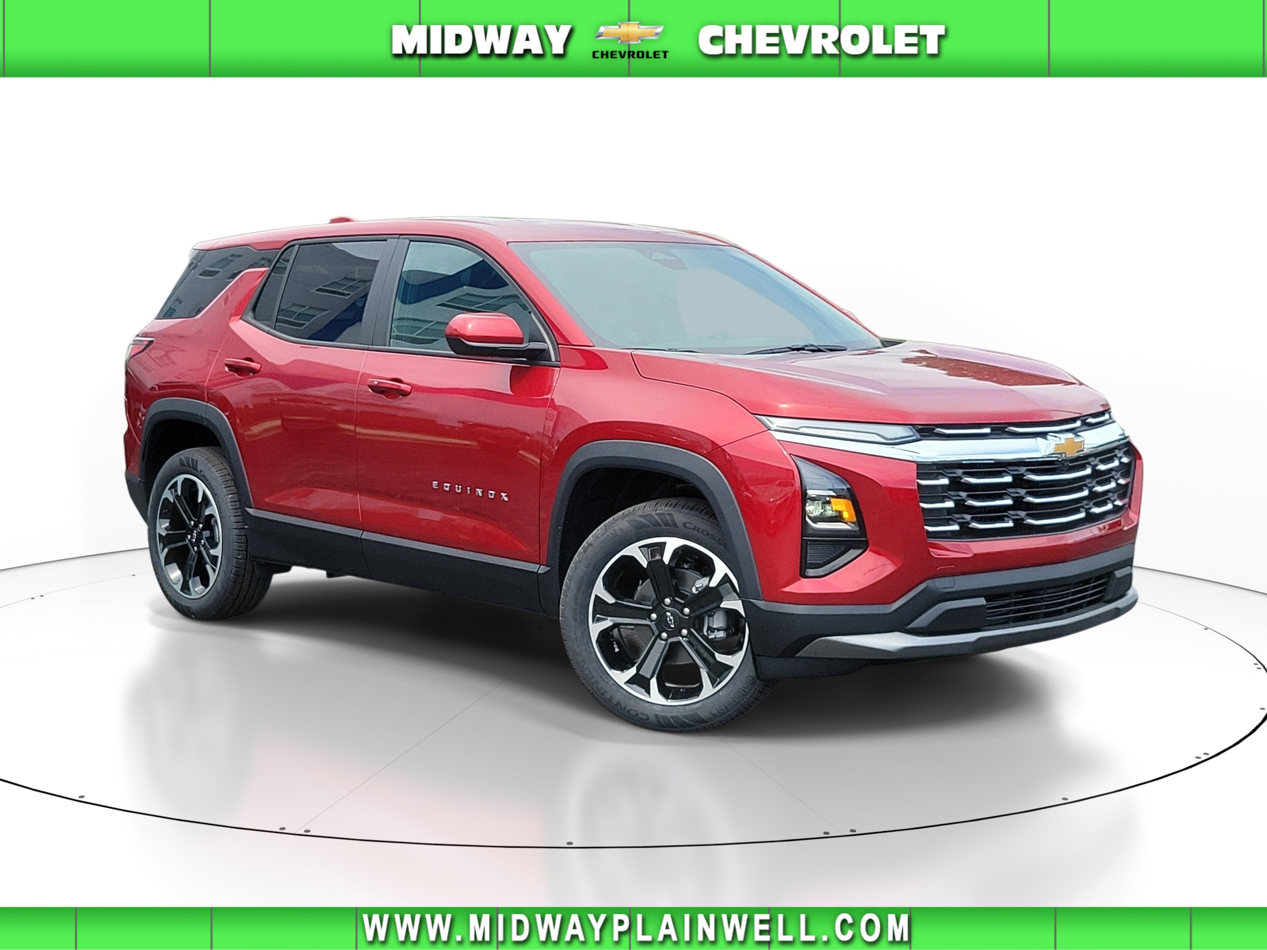 2027 Chevrolet Equinox AWD LT in Radiant Red Tintcoat — front three-quarter view