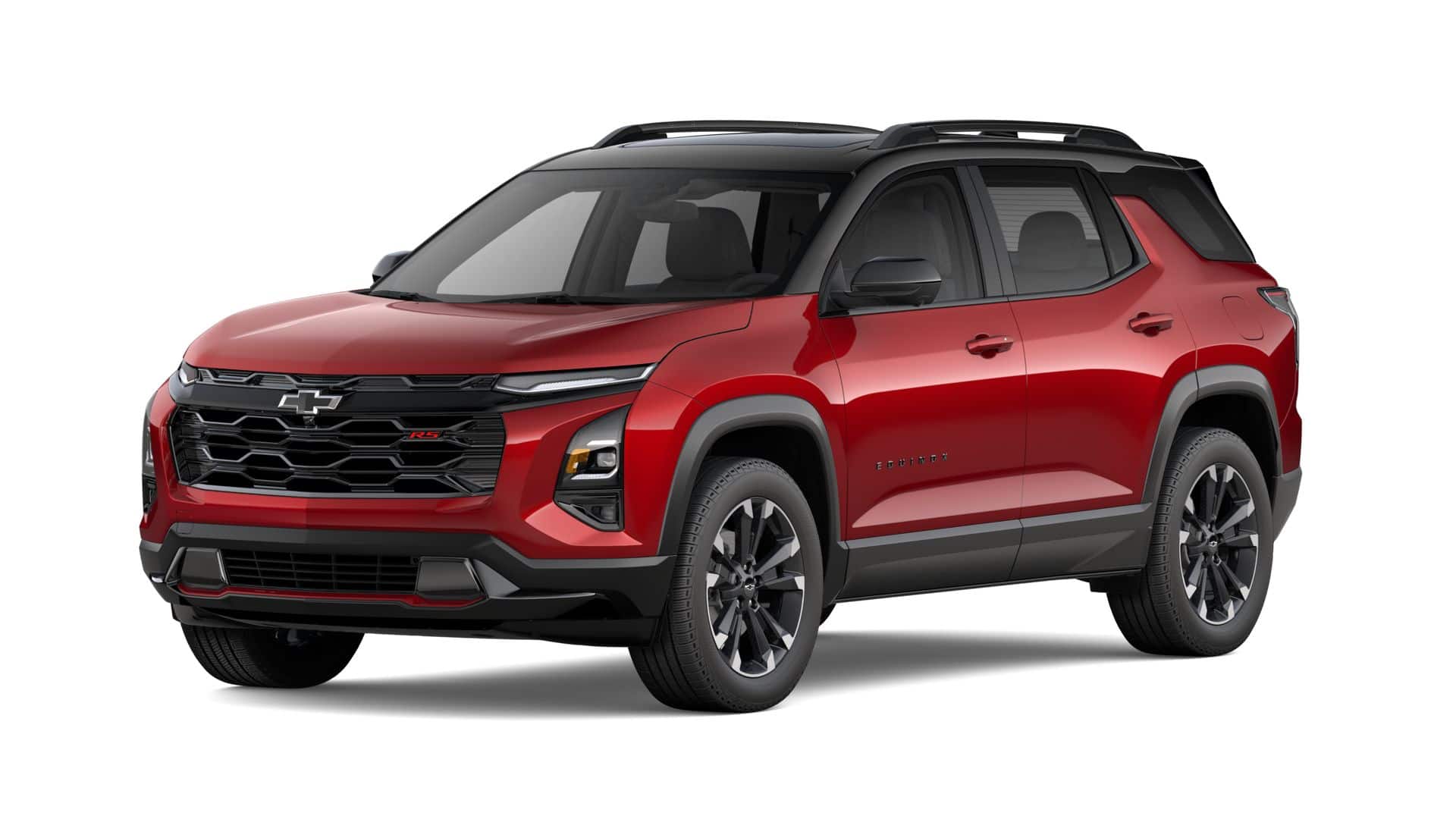 2027 Chevrolet Equinox RS in Radiant Red Tintcoat — front three-quarter view