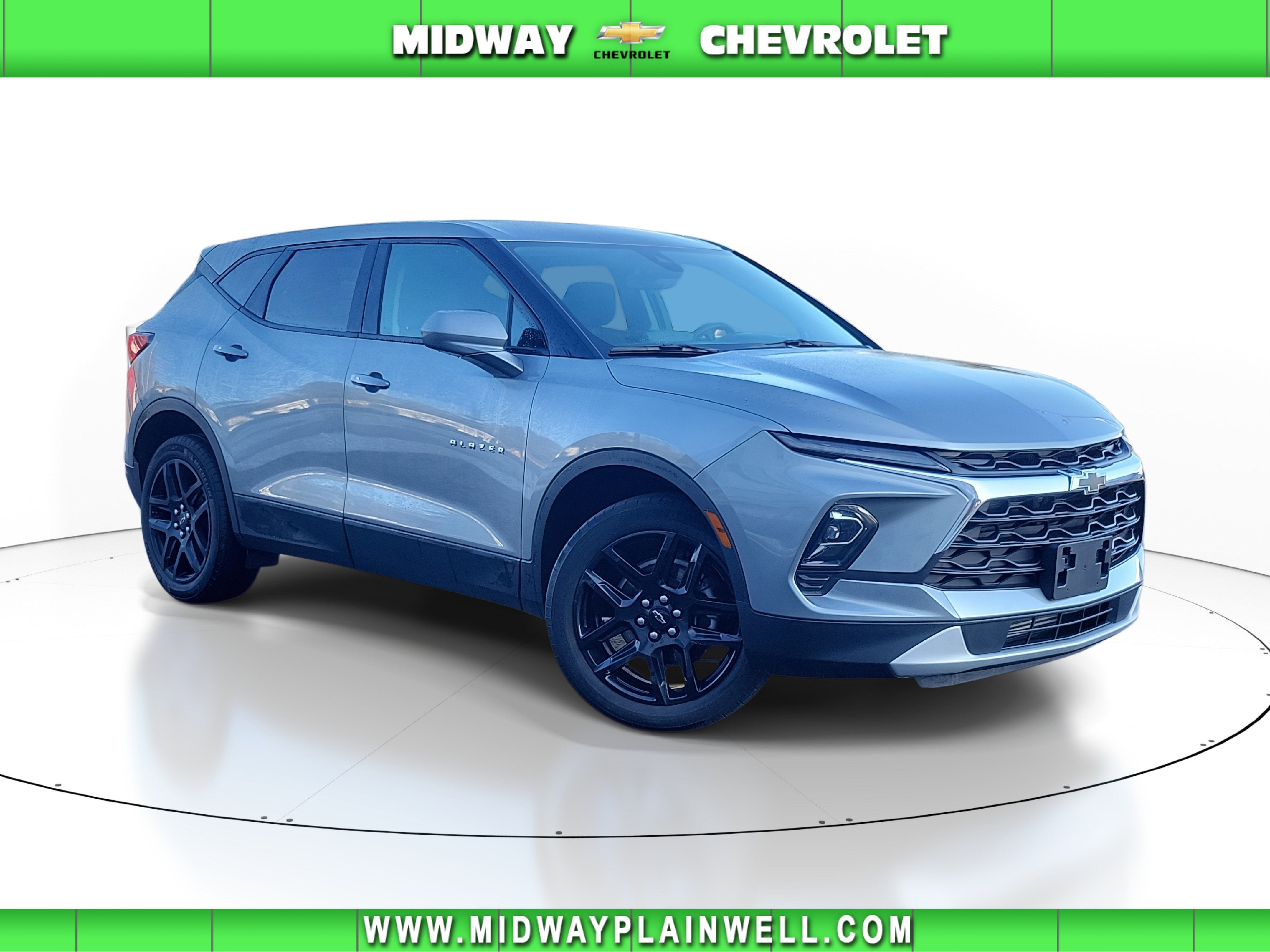 2023 Chevrolet Blazer 2LT in Sterling Gray Metallic — front three-quarter view
