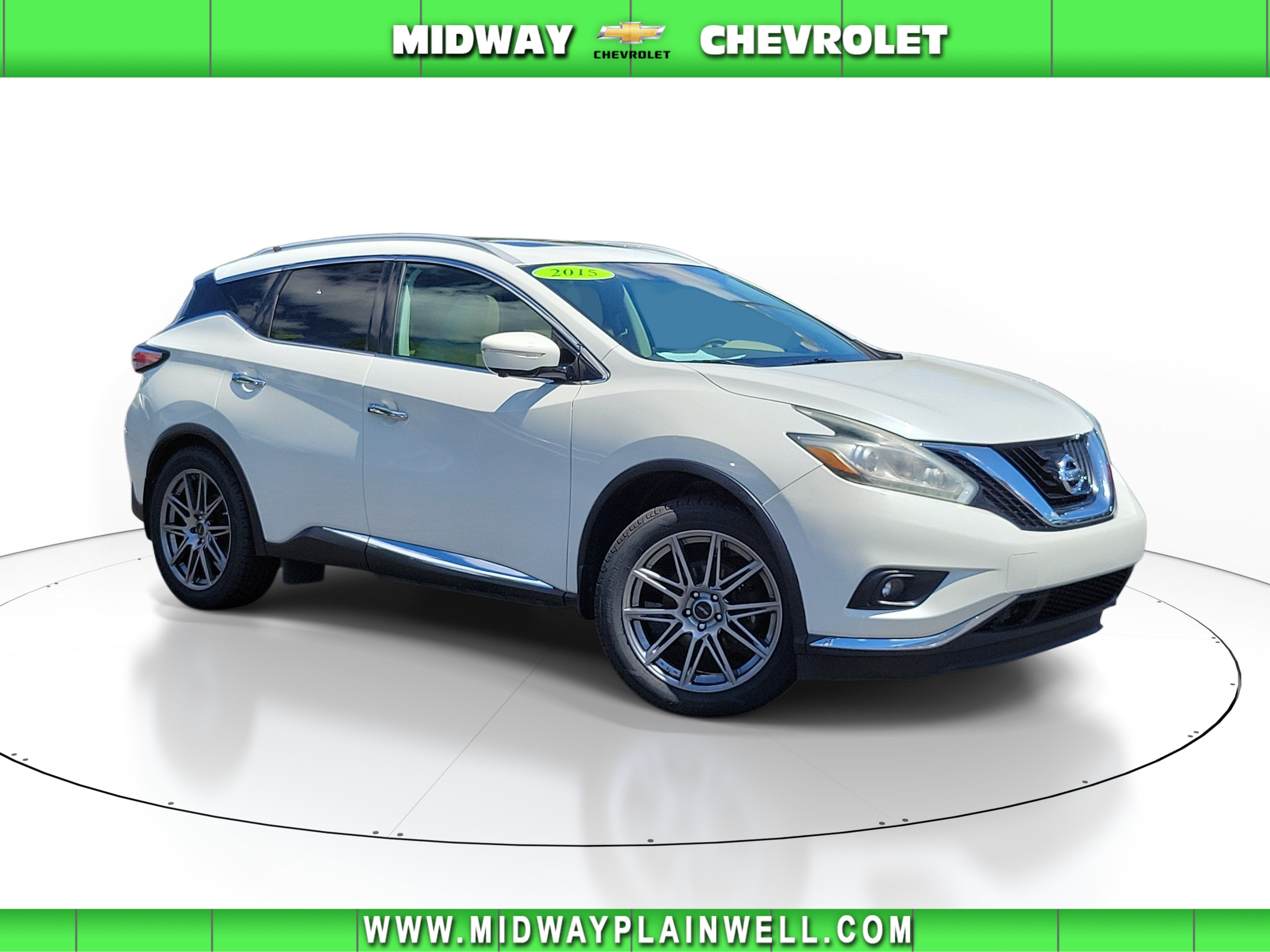2015 Nissan Murano S in White — front three-quarter view